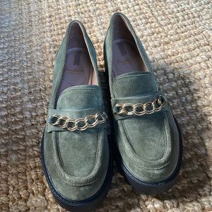 Olive green Sam Edelman loafers worn once